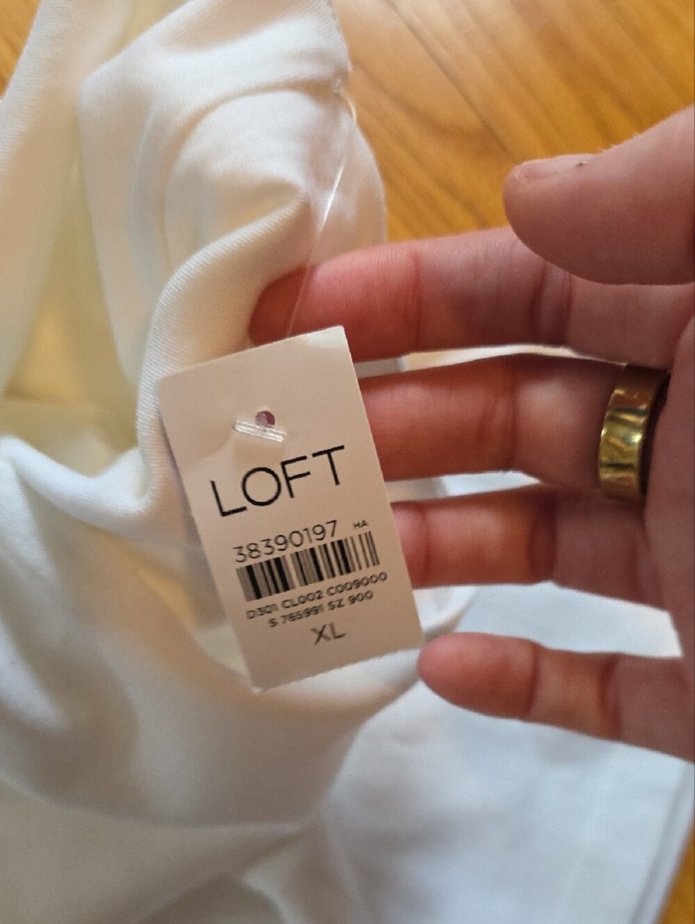LOFT Cream High-Neck Spaghetti Strap Cami - Picture 6 of 6